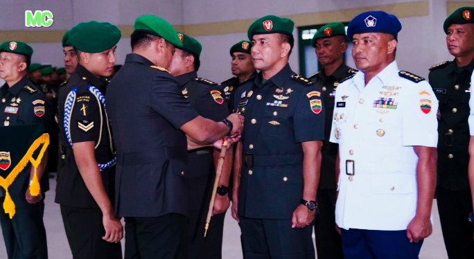 Mayjen TNI Rio Firdianto Pimpin Sertijab Kasdam I/BB Brigjen TNI Arif Hartoto, Kapendam I/BB Letkol Inf Asrul Kurniawan Harahap